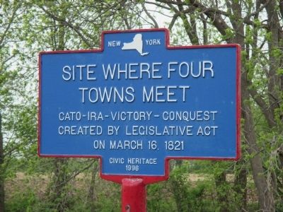 Site Where Four Towns Meet Marker image. Click for full size.