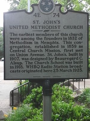 St. John's United Methodist Church Marker image. Click for full size.