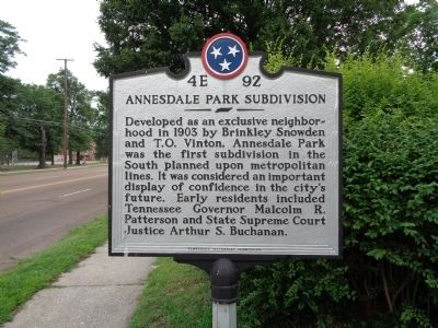 Annesdale Park Subdivision Marker image. Click for full size.