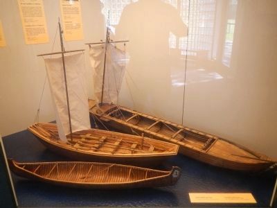 Models of boats used on the Coteau-du-Lac canal image. Click for full size.