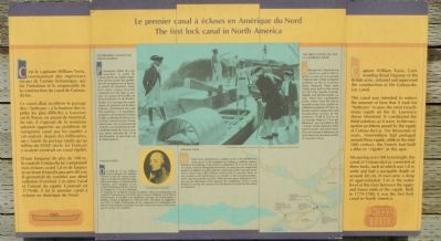 The first lock canal in North America Marker image. Click for full size.
