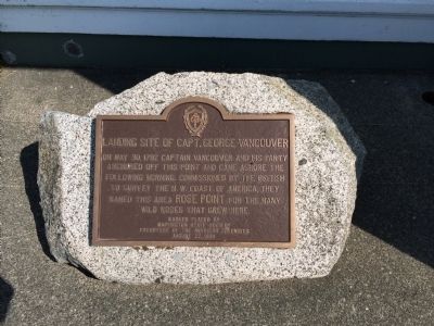 Landing Site of Capt. George Vancouver Marker image. Click for full size.