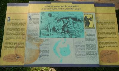 A transitory camp site for Amerindian peoples Marker image. Click for full size.