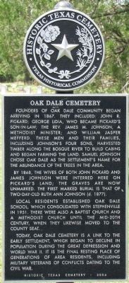 Oak Dale Cemetery Marker image. Click for full size.