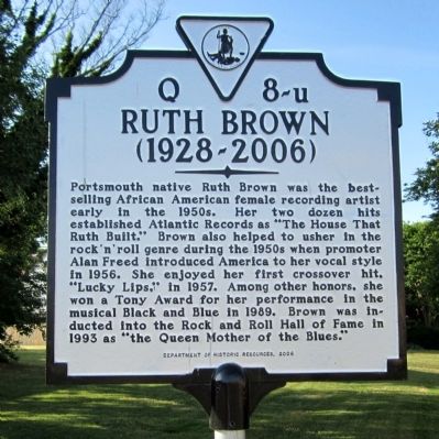 Ruth Brown Marker image. Click for full size.