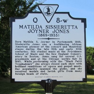 Matilda Sissieretta Joyner Jones (1869-1933) Marker image. Click for full size.
