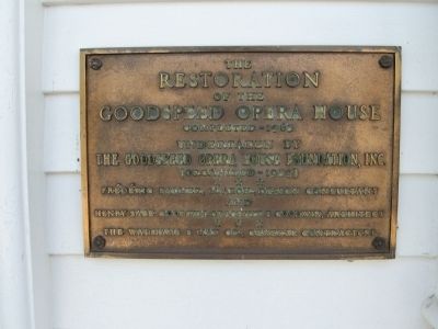 Goodspeed Opera House Marker image. Click for full size.