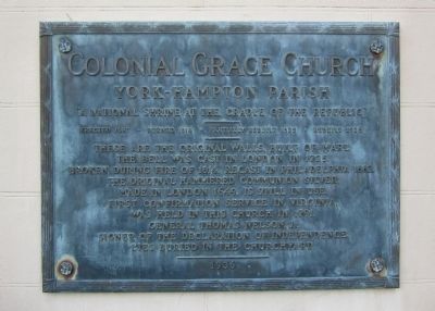 Colonial Grace Church Marker image. Click for full size.