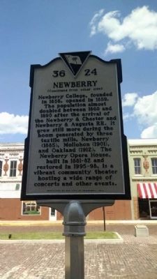 Newberry Marker<br>Reverse image. Click for full size.