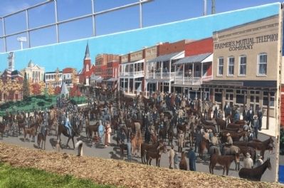 "Mule Day Afternoon" Mural. Click for full size. "Mule Day Afternoon" Mural image. Click for full size.