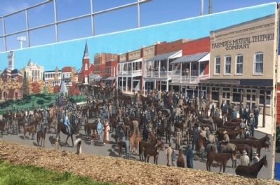 "Mule Day Afternoon" Mural image. Click for full size.