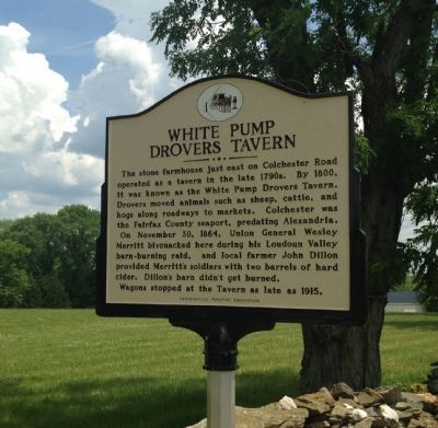 White Pump Drovers Tavern Marker. Click for full size. White Pump Drovers Tavern Marker image. Click for full size.