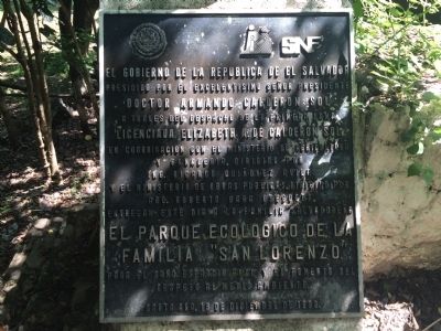 Ecological Park "San Lorenzo" Marker. Click for full size. Ecological Park "San Lorenzo" Marker image. Click for full size.