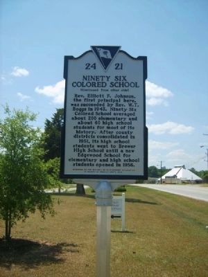 Ninety Six Colored School Marker<br>Reverse image. Click for full size.