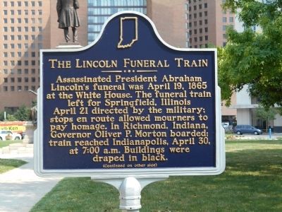 The Lincoln Funeral Train Marker image. Click for full size.