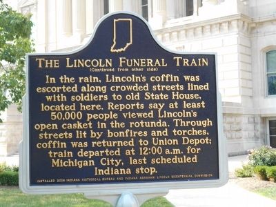 The Lincoln Funeral Train Marker image. Click for full size.