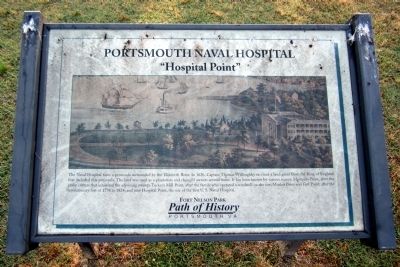 Portsmouth Naval Hospital Marker. Click for full size. Portsmouth Naval Hospital Marker image. Click for full size.