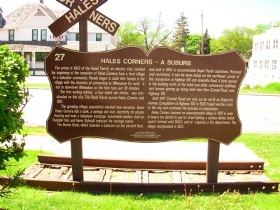 Hales Corners – A Suburb Marker image. Click for full size.
