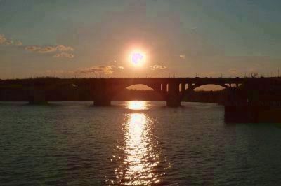 Sunset over the F.S.Key Bridge - west of the Georgetown Waterfront Park image. Click for full size.