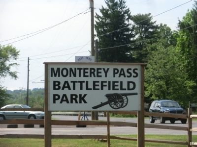 Battle of Monterey Pass Marker. Click for full size. Battle of Monterey Pass Marker image. Click for full size.