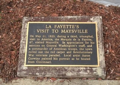 La Fayette's Visit to Maysville Marker image. Click for full size.