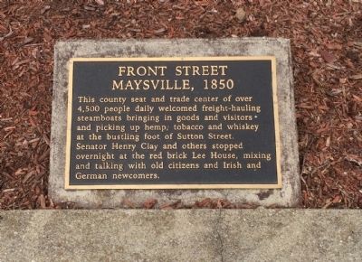 Front Street Maysville, 1850 Marker image. Click for full size.