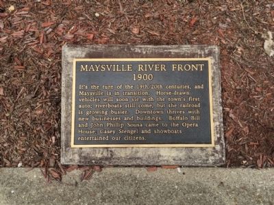 Maysville River Front 1900 Marker image. Click for full size.