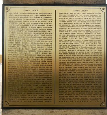 İsmet İnönü Marker. Click for full size. İsmet İnönü Marker image. Click for full size.