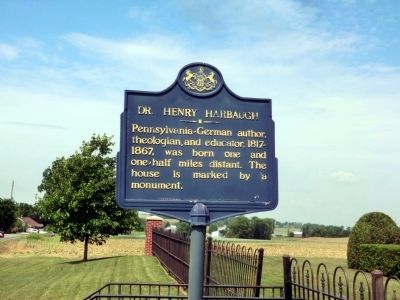 Dr. Henry Harbaugh Marker. Click for full size. Dr. Henry Harbaugh Marker image. Click for full size.