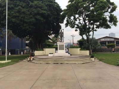 Wide view of Eduardo Luis Duhalde Marker. Click for full size. Wide view of Eduardo Luis Duhalde Marker image. Click for full size.