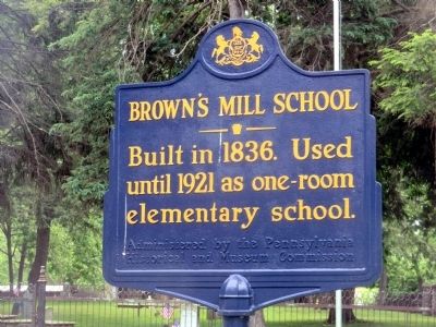 Brown's Mill School Marker image. Click for full size.