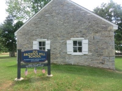 Old Brown's Mill School-Franklin County Historical Society Kittochtinny. Click for full size. Old Brown's Mill School-Franklin County Historical Society Kittochtinny image. Click for full size.