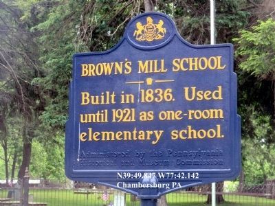 Brown's Mill School Marker image. Click for full size.