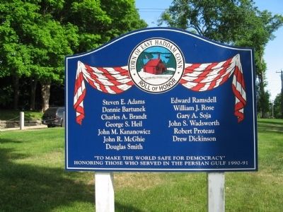 East Haddam Persian Gulf War Monument. Click for full size. East Haddam Persian Gulf War Monument image. Click for full size.