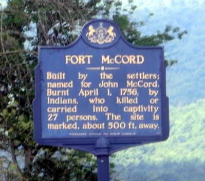 Fort McCord Marker. Click for full size. Fort McCord Marker image. Click for full size.