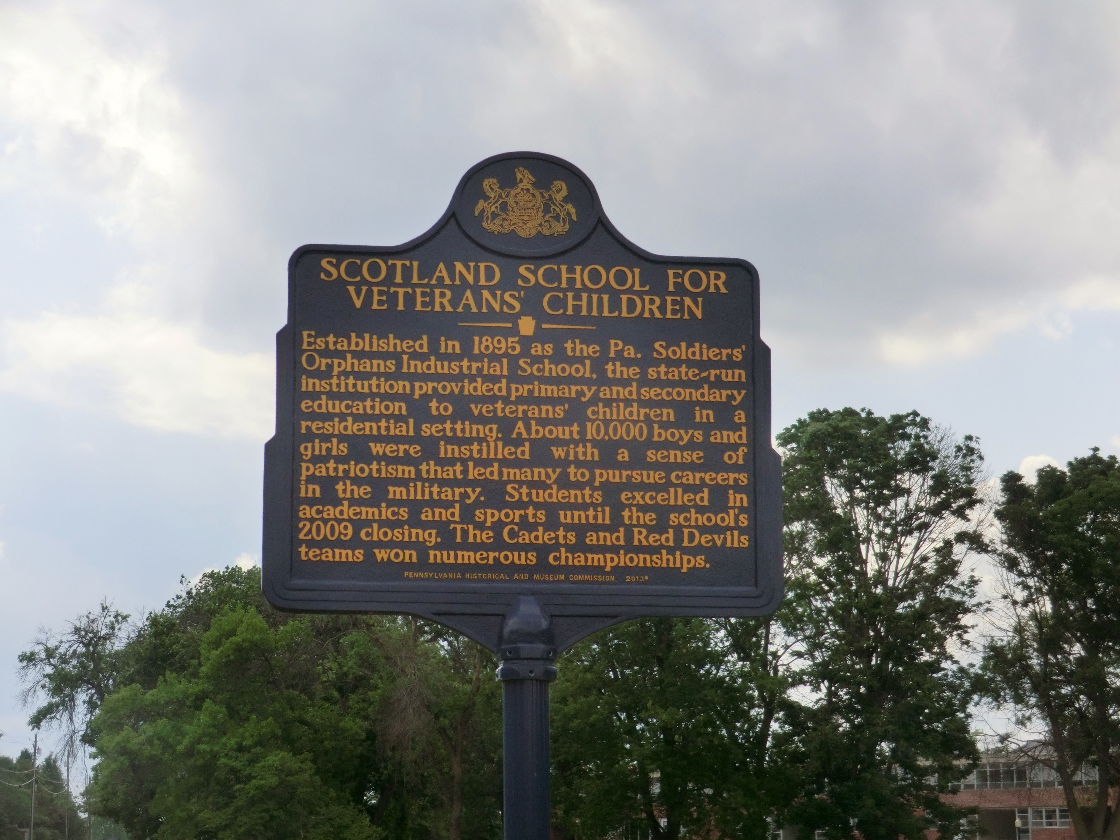 Photo Scotland School for Veterans' Children Marker
