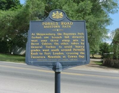 Forbes Road - Raystown Path Marker. Click for full size. Forbes Road - Raystown Path Marker image. Click for full size.