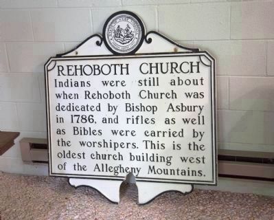 Previous Rehoboth Church Marker image. Click for full size.