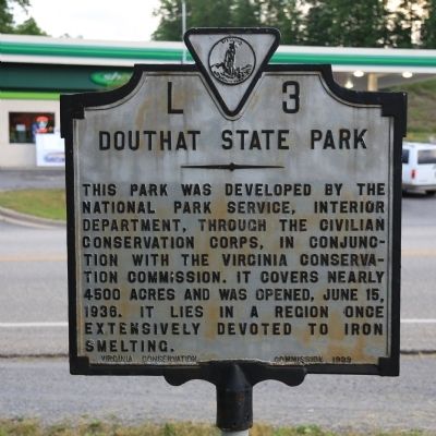 Douthat State Park Marker. Click for full size. Douthat State Park Marker image. Click for full size.