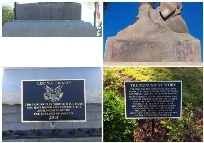 WW II Monument plaques and inscriptions. image. Click for full size.