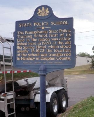 State Police School Marker. Click for full size. State Police School Marker image. Click for full size.