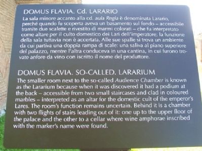 Domus Flavia, so-called Lararium / Cd. Larario Marker image. Click for full size.