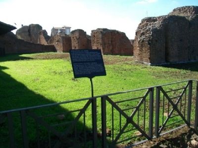 Domus Flavia, so-called Lararium / Cd. Larario, and Marker. Click for full size. Domus Flavia, so-called Lararium / Cd. Larario, and Marker image. Click for full size.