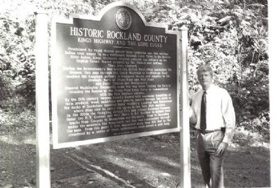 King's Highway and the Long Clove Marker with the Town Supervisor, Charles E. Holbrook image. Click for full size.