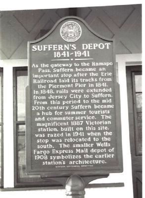 Suffern's Depot, 1841-1941 Marker image. Click for full size.