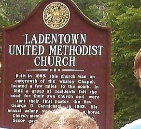 Ladentown United Methodist Church Marker image. Click for full size.