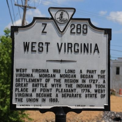 West Virginia Face of Marker image. Click for full size.