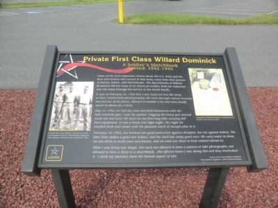Private First Class Willard Dominick Marker. Click for full size. Private First Class Willard Dominick Marker image. Click for full size.