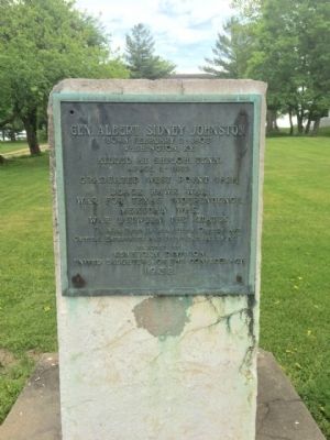 Gen. Albert Sidney Johnston Marker. Click for full size. Gen. Albert Sidney Johnston Marker image. Click for full size.