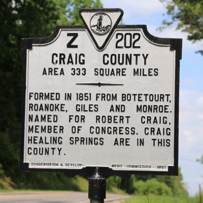Craig County Face of Marker image. Click for full size.